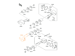 KAWASAKI Поворотник задний 23040-1285