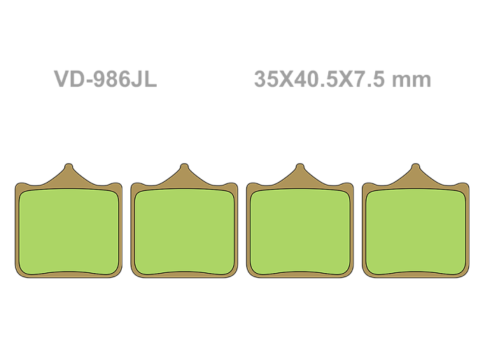 VESRAH Тормозные колодки VD-986JL