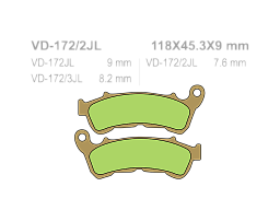 VESRAH Тормозные колодки VD-172/2JL