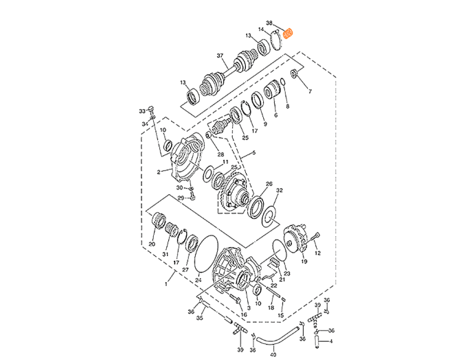 HISUN HS700ATV Пружина привода переднего редуктора 26313-115-0000