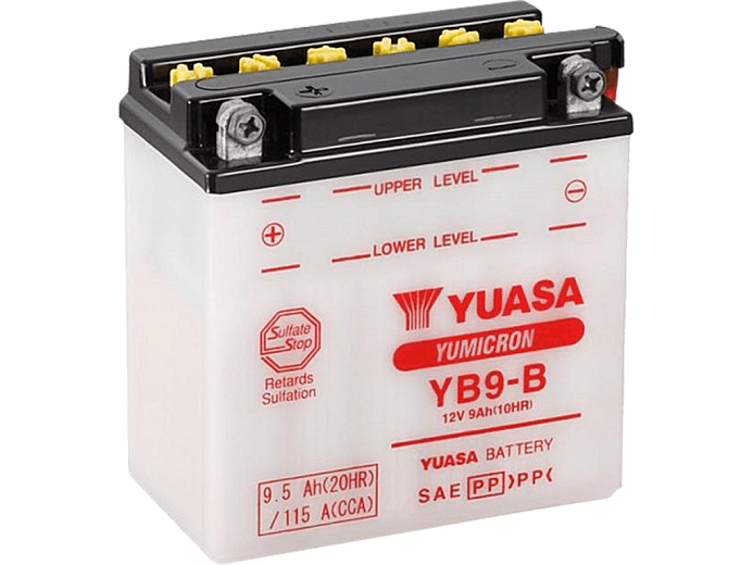 YUASA   Аккумулятор  YB9-B с электролитом