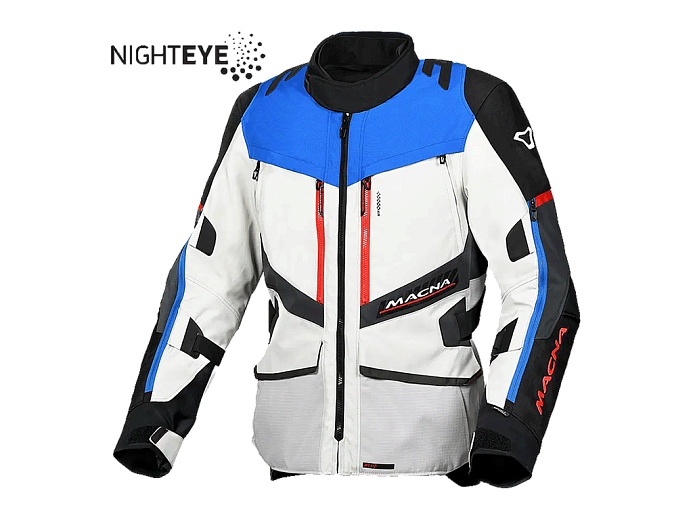 Мотокуртка MACNA DOMANE ткань серая/синяя M