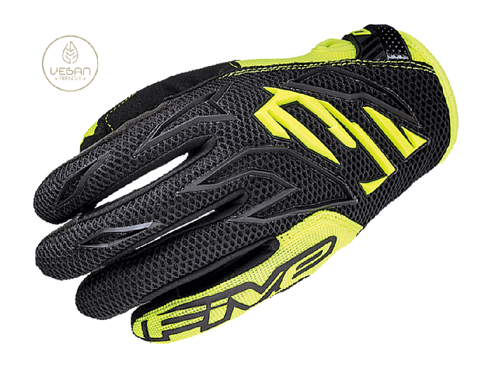 Мотоперчатки кроссовые FIVE MXF3 black/fluo yellow 10/L