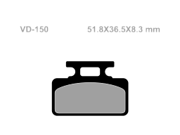 VESRAH Тормозные колодки VD 150