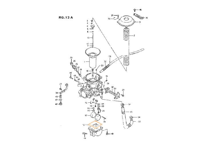 SUZUKI Прокладка карбюратора 13251-38A10