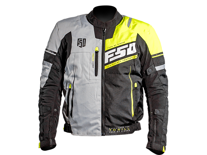 Мотокуртка ткань FSD TERRA grey/black/yellow L
