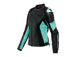 Мотокуртка кожаная женская DAINESE RACING 4 26F BLK/ACQUA-GREEN 44