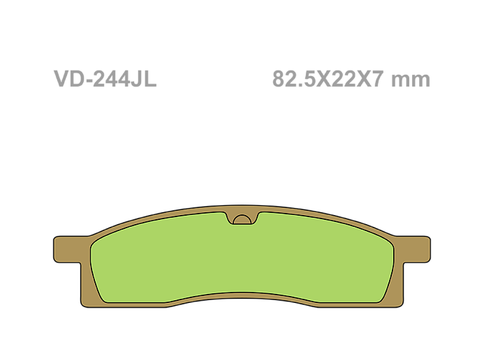 VESRAH Тормозные колодки VD-244JL