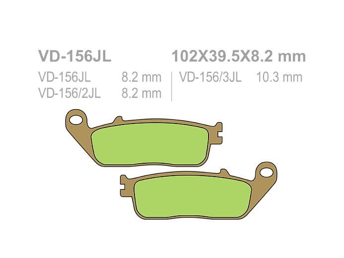 VESRAH Тормозные колодки VD-156JL