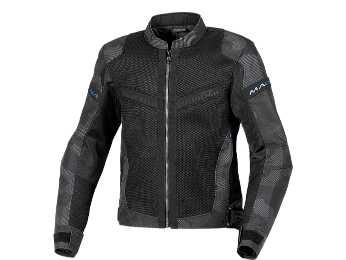 Мотокуртка MACNA VELOTURA ткань серый камуфляж/черная L