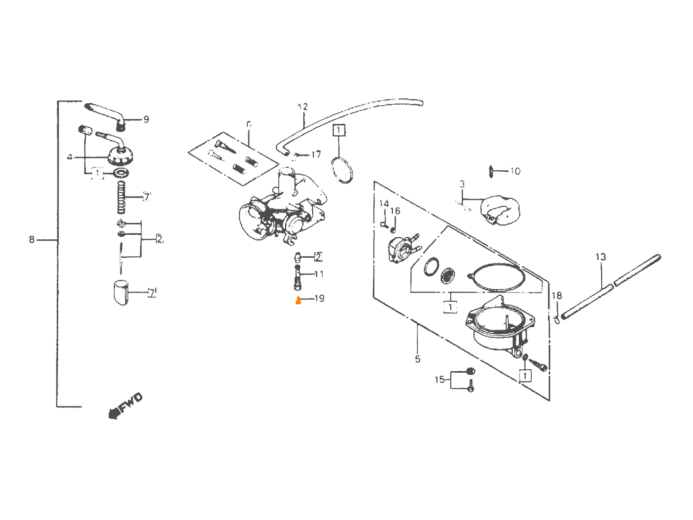 HONDA Жиклер #90 99102-GHB-0900