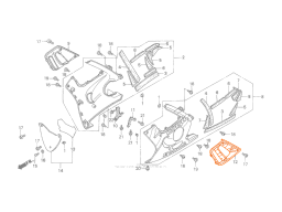 HONDA CBR600F3 97 Решетка левый пластик 64354-MAL-A00ZC