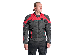 Мотокуртка ткань FSD JAME black/red/ice L