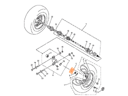 HISUN HS500ATV-2 Монтажный кронштейн для задней ступицы 62330-107-0000