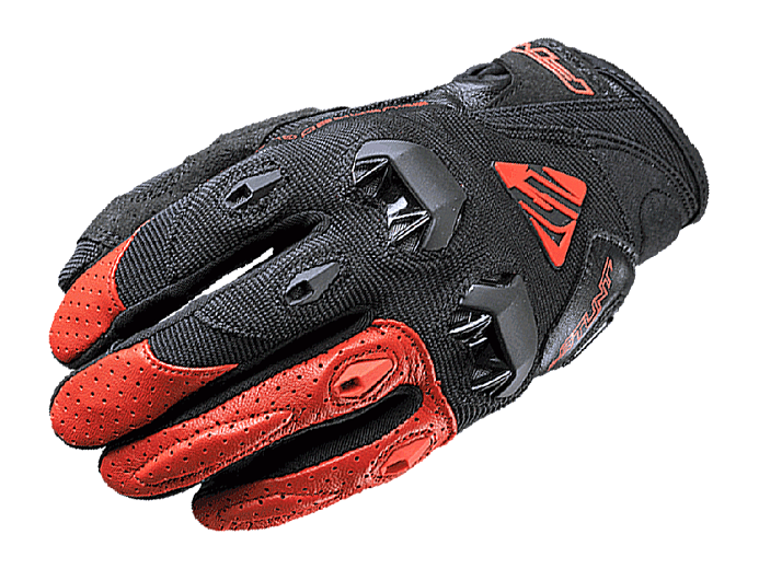 Мотоперчатки FIVE STUNT EVO черно-красные 9/M