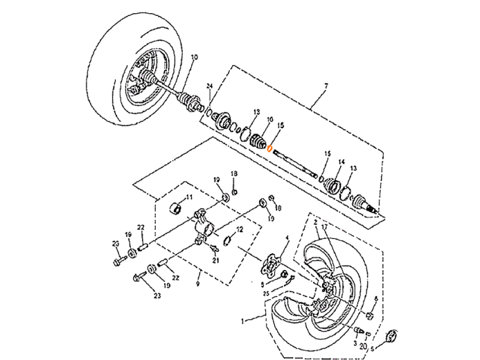 HISUN HS500ATV Хомут пыльника ШРУСа 2 47202-107-0000