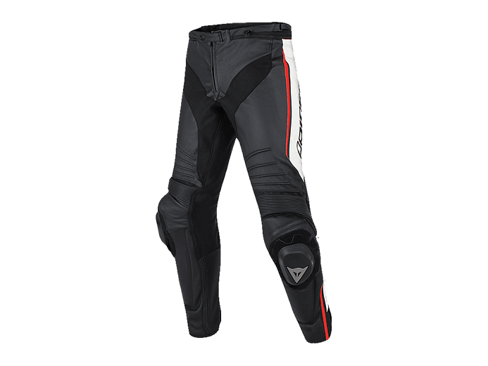 Мотобрюки кожаные DAINESE MISANO N32 BLACK/WHITE/RED-FLUO 54