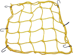 REXWEAR Багажная сетка желт.пластик.крючки 40*40см