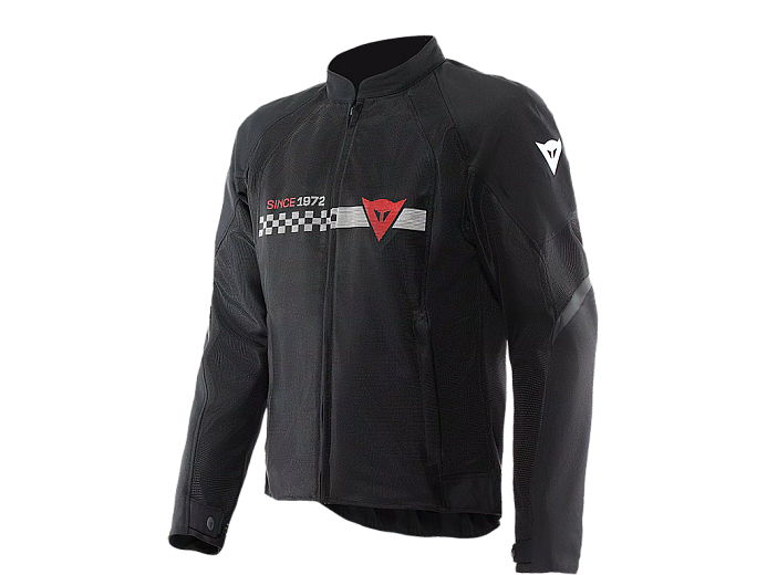 Мотокуртка ткань DAINESE HEROSPHERE AIR TEX 33O BLACK/WHITE STRIPES/RED 50
