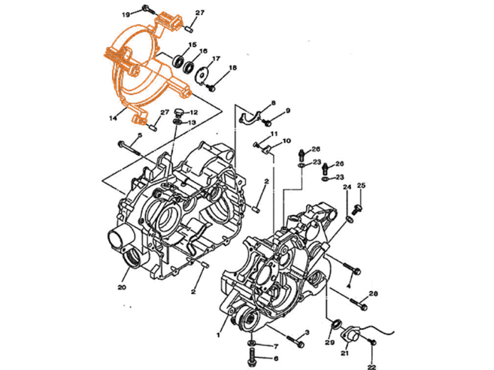 HISUN HS400ATV Shield Bracket, Clutch