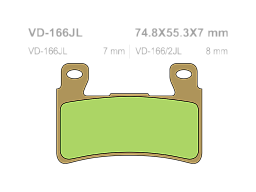 VESRAH Тормозные колодки VD-166/2JL
