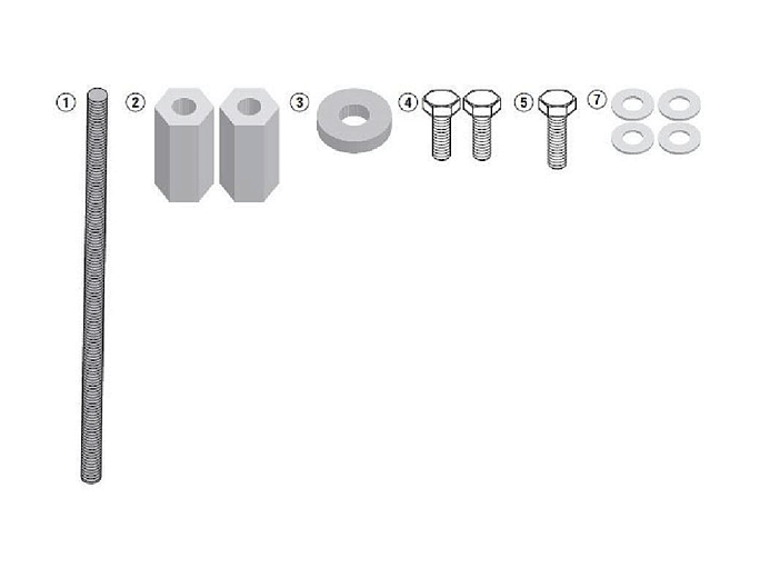 KAPPA Комплект для установки дуг безопасности KN5108OX KN5108KIT