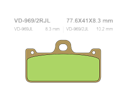 VESRAH Тормозные колодки VD-969/2RJL