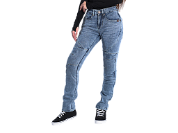Мотоджинсы FSD LARKIN LADY KEVLAR ткань женские голубые 32