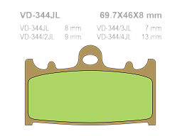 VESRAH Тормозные колодки VD-344JL