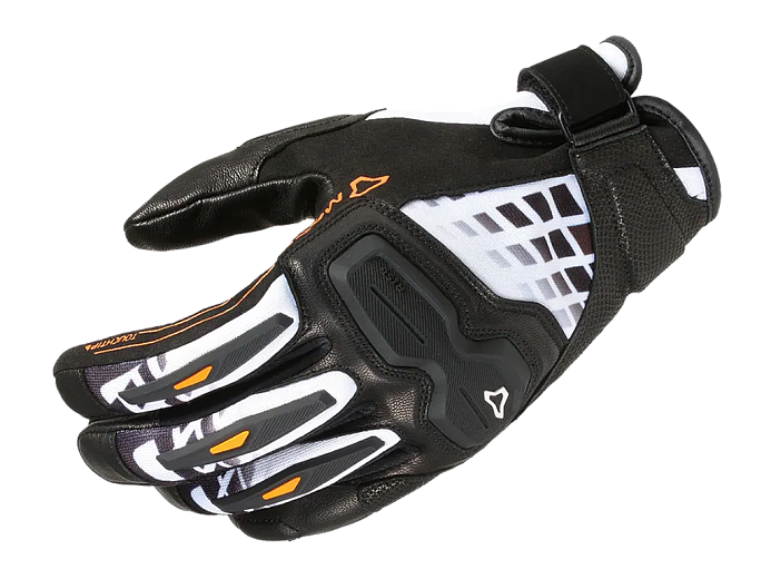 Мотоперчатки MACNA HAROS бело/черно/оранж. L
