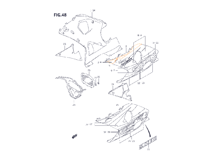 SUZUKI GSXR1000K1 Наклейка 68190-40F10-0JW