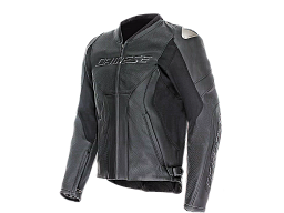 Мотокуртка кожаная DAINESE RACING 5 691 BLACK/BLACK/BLACK перфорированная 48