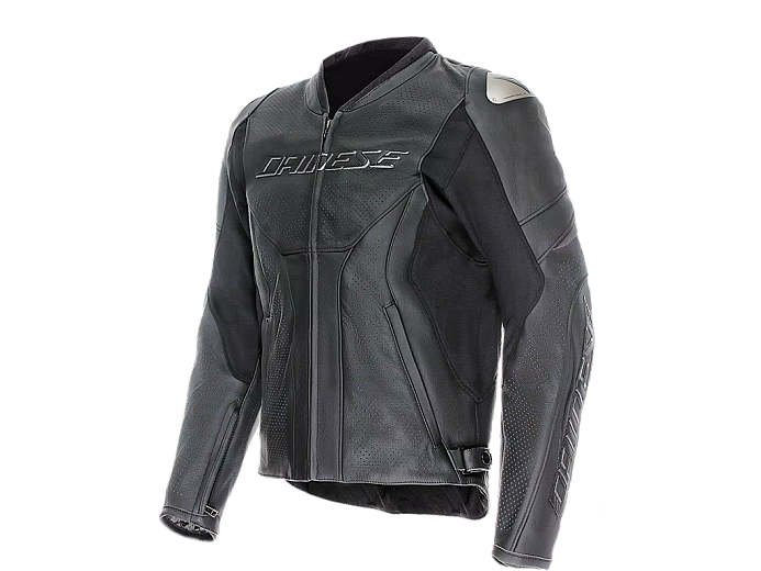 Мотокуртка кожаная DAINESE RACING 5 691 BLACK/BLACK/BLACK перфорированная 48