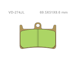 VESRAH Тормозные колодки VD-274SRJL