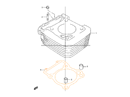 SUZUKI DR250 Прокладка цилиндра 11241-13E02