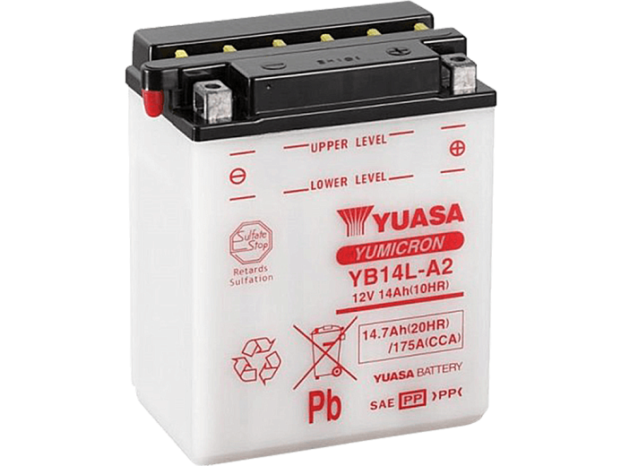 YUASA   Аккумулятор  YB14L-A2 с электролитом