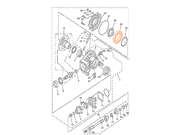 HISUN HS700ATV Подшипник раздатки зад 16017С2 46121-115-0000