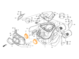 HONDA Уплотнитель воздуховода 17256-MCF-000