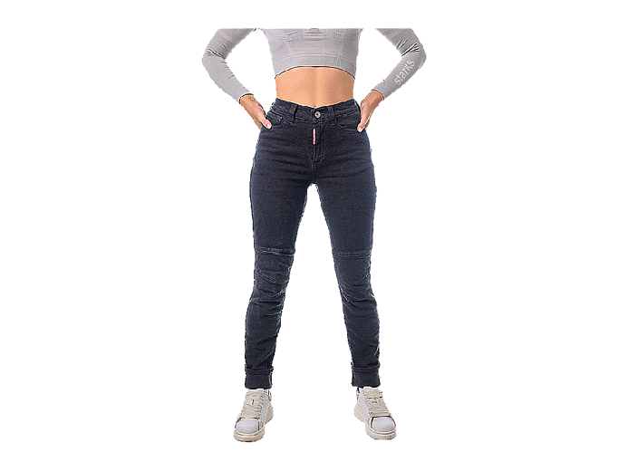 STARKS Мотоджинсы ZENA LITE женские Slim fit стрейч черный 28