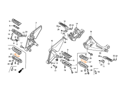 HONDA Монтажная пластина подножки 50609-MBW-000