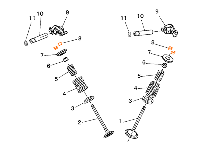 HISUN HS500ATV-2 Зажим замка клапана 14781-002-0000