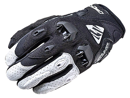 Мотоперчатки FIVE STUNT EVO черно-белые 8/S