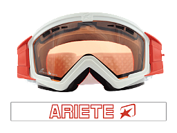 Очки кроссовые ARIETE MUDMAX бело-красные с двойной вентилируемой линзой