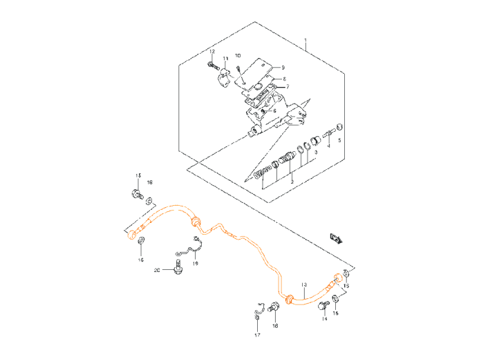 SUZUKI Шланг магистрали сцепления 59910-24F00-000