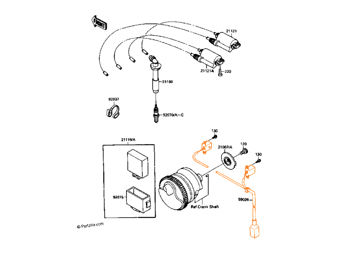 KAWASAKI Датчик холла 59026-1081