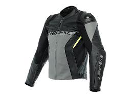 Мотокуртка кожаная DAINESE RACING 4 09F CHARCOAL-GRAY/BLK 48