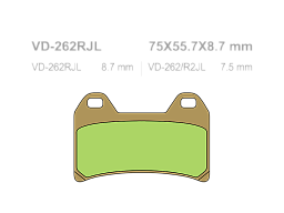 VESRAH Тормозные колодки VD-262RJL