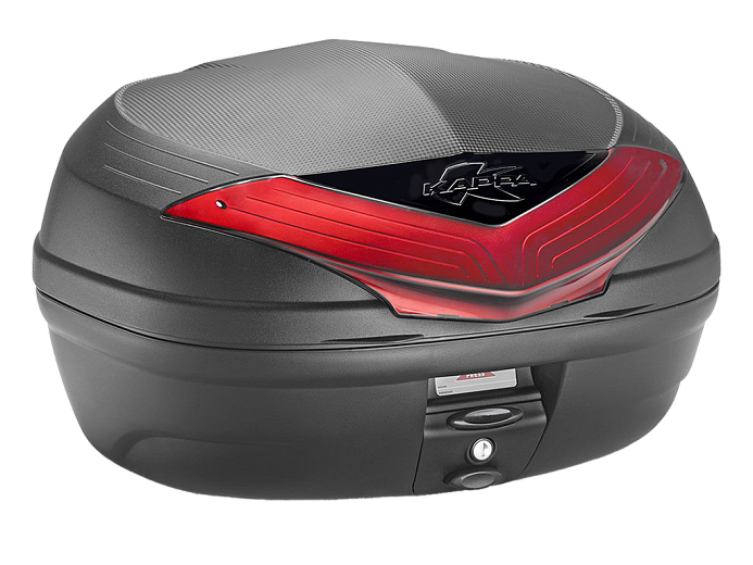 Кофр центральный KAPPA K466N2 MONOLOCK 46л красный отрожатель