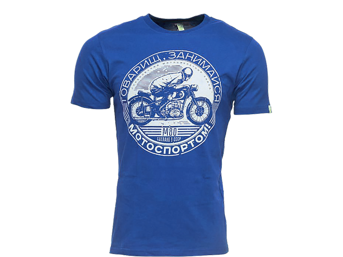 VolgaWear Футболка Мотоспорт мужская синяя M