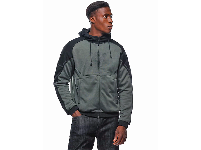 Худи DAINESE DAEMON-X SAFETY FUL ZIP 731 GREEN/BLK 48 купить в